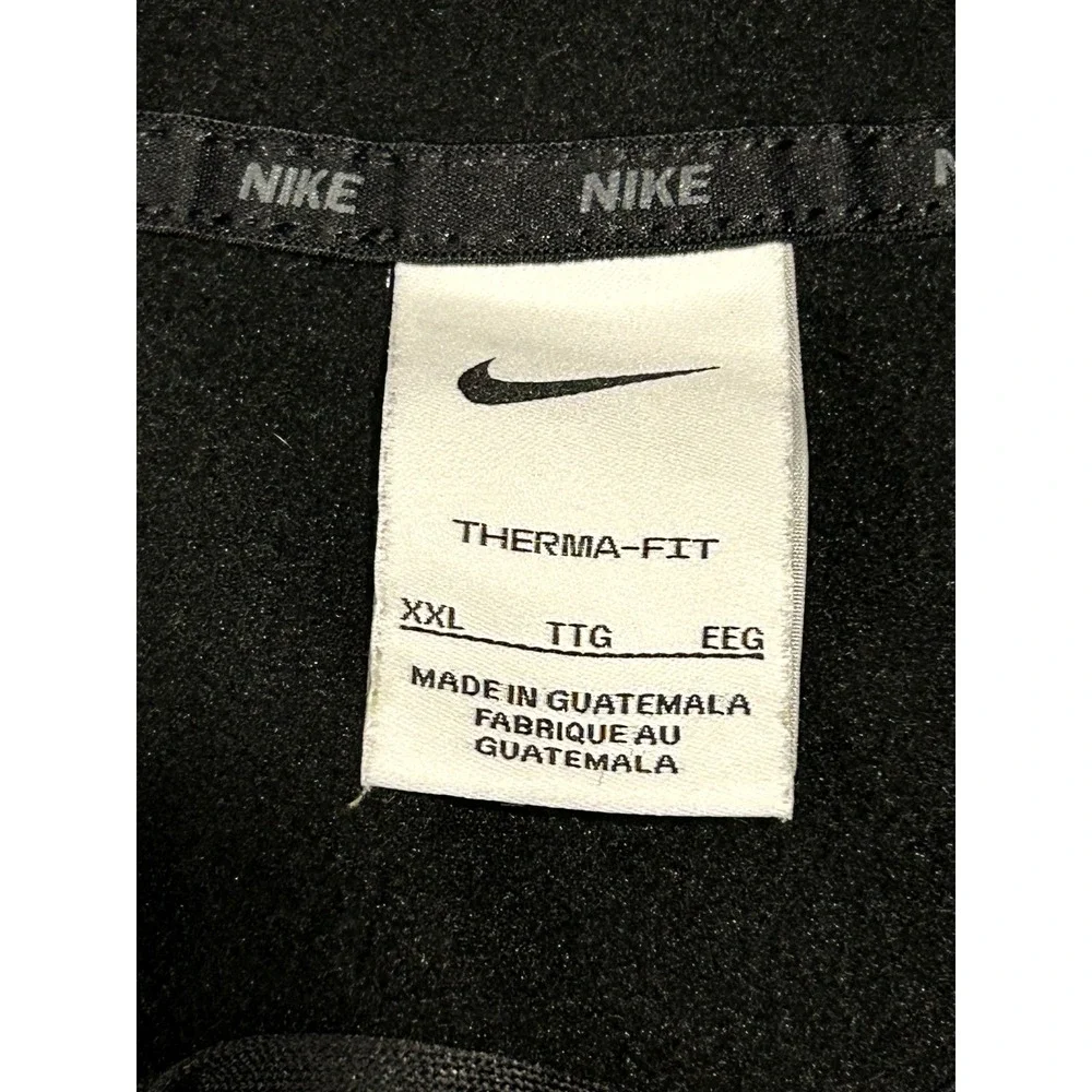 Nike Men's Therma-Fit Full‎ Zip Black Hooded Jacket Hoodie CU6231-010 Size XXL